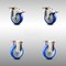 Service Caster 4 Inch 316SS Blue Polyurethane Swivel Top Plate Caster Lock Brake 2 Rigid, 2PK SCC-SS316TTL20S414-PPUB-BLUE-2-R-2 - alternate 1